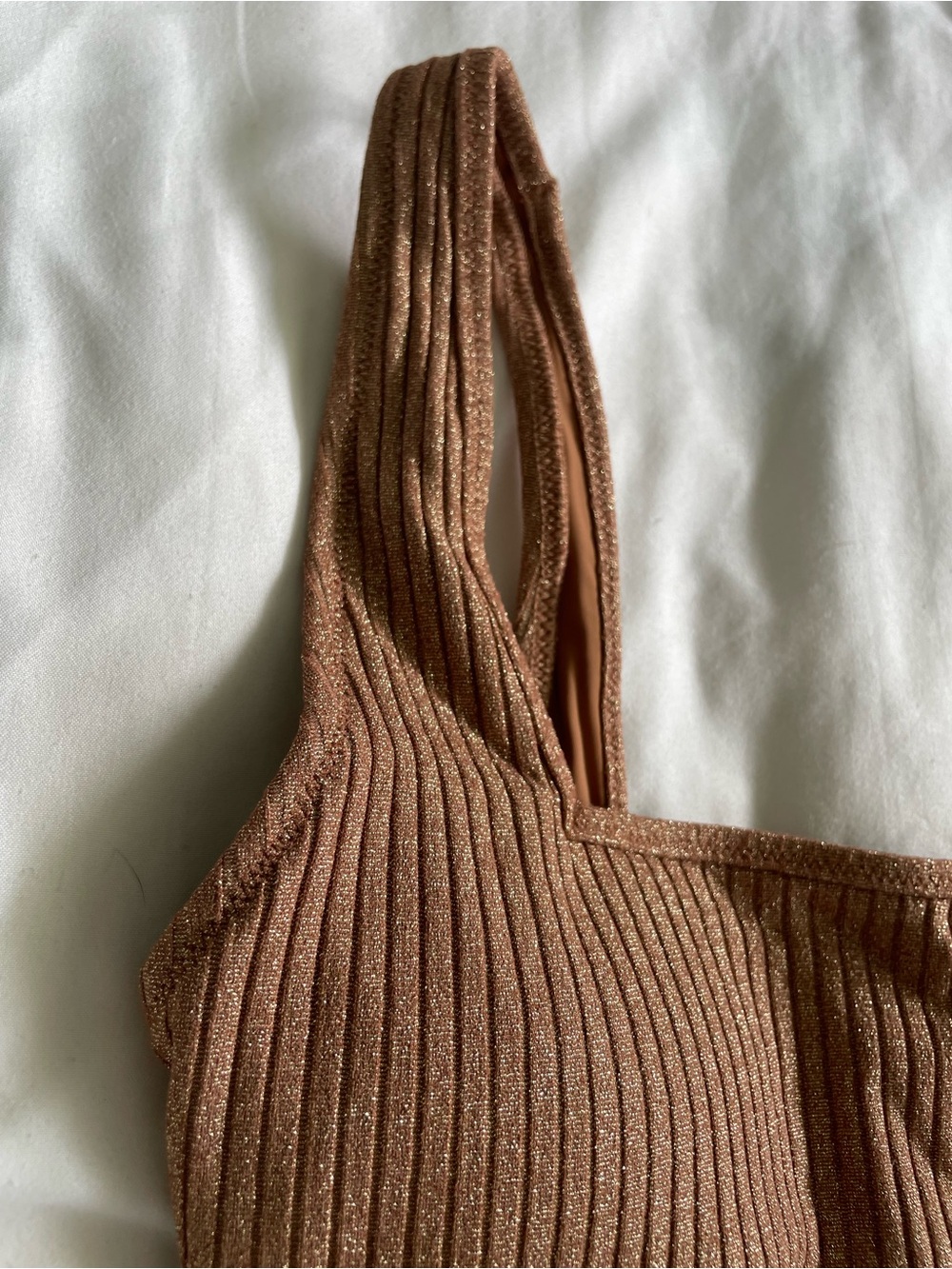 J. Crew Ribbed One-Piece Swimsuit in Brown - Picture 3 of 11